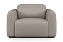 Valencia Carmen Leather Single Recliner Chair, Light Grey