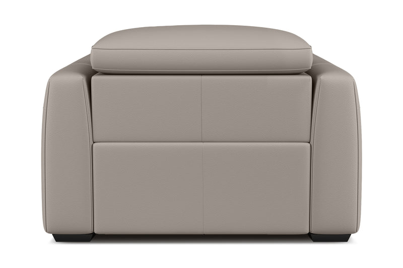 Valencia Carmen Leather Single Recliner Chair, Light Grey