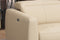 Valencia Carmen Leather Loveseat Dual Recliner with Console Lounge, Beige