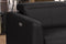 Valencia Carmen Leather Loveseat Dual Recliner with Console Lounge, Black