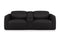 Valencia Carmen Leather Loveseat Dual Recliner with Console Lounge, Black