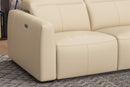 Valencia Carmen Leather 79.5" Loveseat with Dual Recliner Sofa, Beige