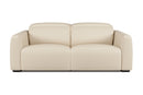 Valencia Carmen Leather 79.5" Loveseat with Dual Recliner Sofa, Beige