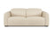 Valencia Carmen Leather 79.5" Loveseat with Dual Recliner Sofa, Beige