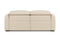 Valencia Carmen Leather 79.5" Loveseat with Dual Recliner Sofa, Beige