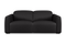 Valencia Carmen Leather 79.5" Loveseat with Dual Recliner Sofa, Black