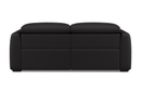 Valencia Carmen Leather 79.5" Loveseat with Dual Recliner Sofa, Black