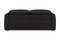 Valencia Carmen Leather 79.5" Loveseat with Dual Recliner Sofa, Black