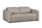 Valencia Carmen Leather 79.5" Loveseat with Dual Recliner Sofa, Light Grey