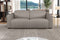 Valencia Carmen Leather 79.5" Loveseat with Dual Recliner Sofa, Light Grey