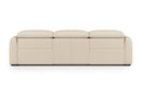 Valencia Carmen Leather Three Seats with Dual Recliner Sofa, Beige