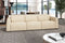 Valencia Carmen Leather Three Seats with Dual Recliner Sofa, Beige