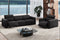 Valencia Carmen Leather Three Seats with Dual Recliner Sofa, Black