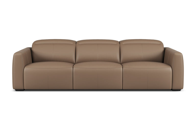 Valencia Carmen Leather Three Seats with Dual Recliner Sofa, Brown