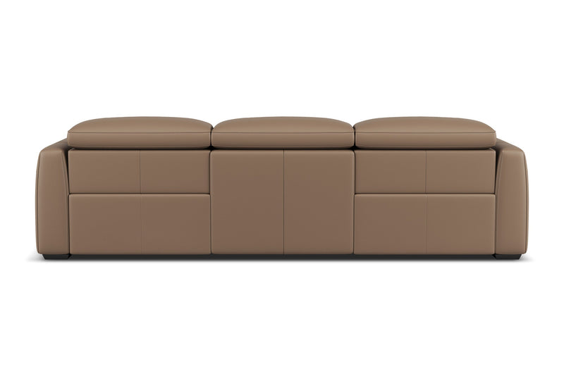 Valencia Carmen Leather Three Seats with Dual Recliner Sofa, Brown