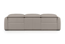 Valencia Carmen Leather Three Seats with Dual Recliner Sofa, Light Grey