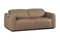 Valencia Carmen Leather 79.5" Loveseat with Dual Recliner Sofa, Brown