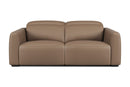 Valencia Carmen Leather 79.5" Loveseat with Dual Recliner Sofa, Brown