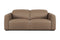 Valencia Carmen Leather 79.5" Loveseat with Dual Recliner Sofa, Brown