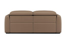 Valencia Carmen Leather 79.5" Loveseat with Dual Recliner Sofa, Brown
