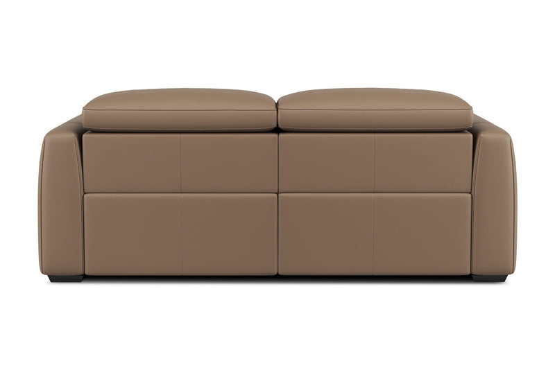 Valencia Carmen Leather 79.5" Loveseat with Dual Recliner Sofa, Brown