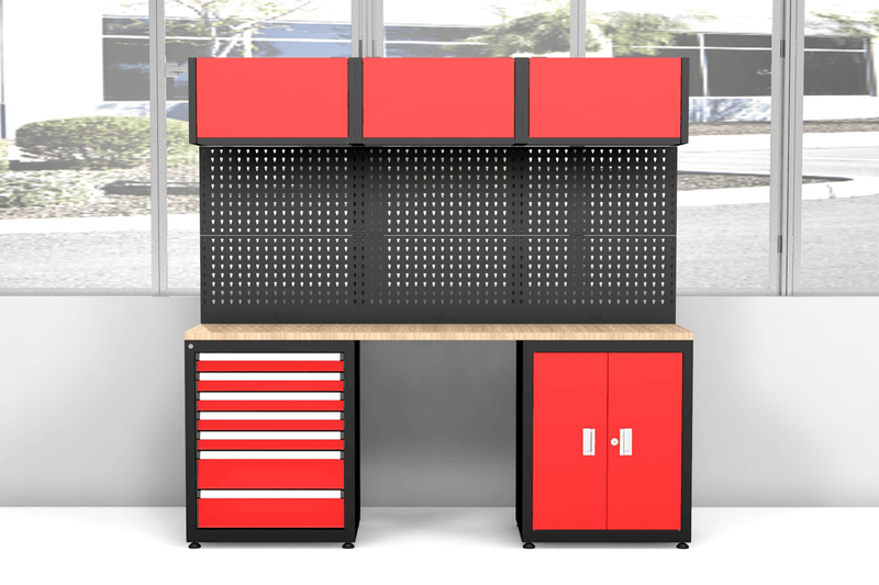 Heavy Duty Steel Garage Cabinet Storage System (7 Drawers & 5 Cabinets)