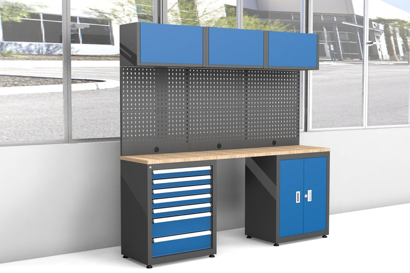 Heavy Duty Steel Garage Cabinet Storage System (7 Drawers & 5 Cabinets)