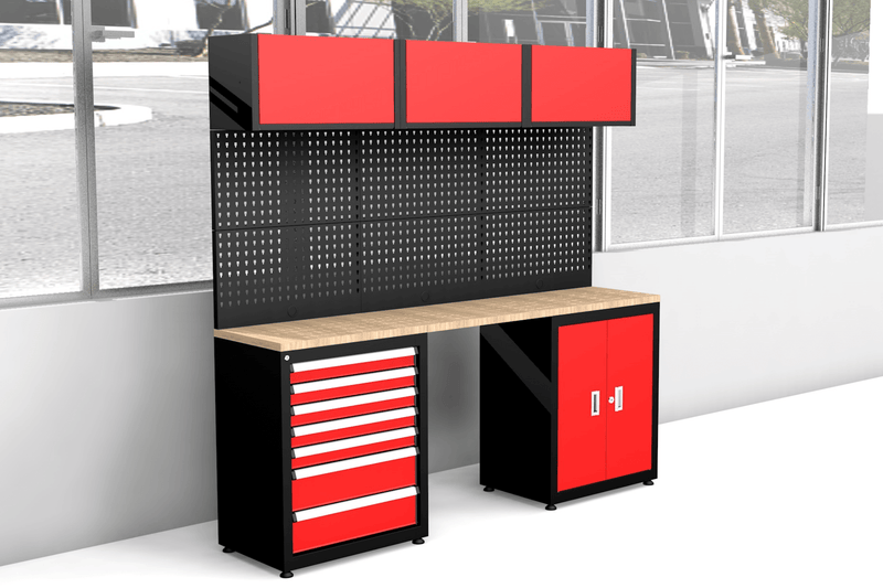 Heavy Duty Steel Garage Cabinet Storage System (7 Drawers & 5 Cabinets)