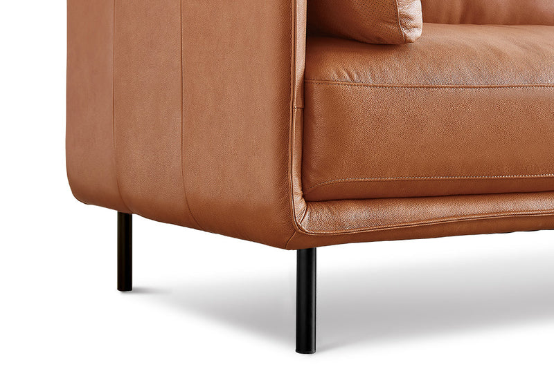 Valencia Chloe Contemporary Italian Nappa 11000 Leather Sofa