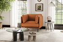 Valencia Chloe Top Grain Leather Accent Chair, Cognac