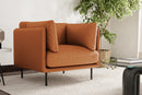 Valencia Chloe Top Grain Leather Accent Chair, Cognac