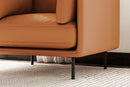 Valencia Chloe Top Grain Leather Accent Chair, Cognac