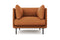 Valencia Chloe Top Grain Leather Accent Chair, Cognac