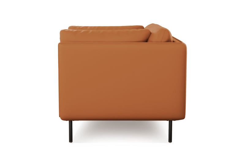 Valencia Chloe Top Grain Leather Accent Chair, Cognac