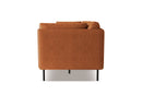 Chloe Top Grain Leather Three Seats Sofa, Cognac