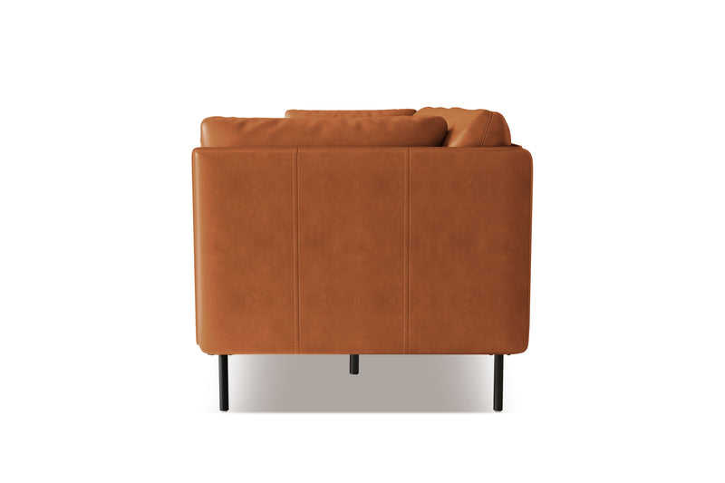 Chloe Top Grain Leather Three Seats Sofa, Cognac