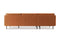 Chloe Top Grain Leather Three Seats Sofa, Cognac