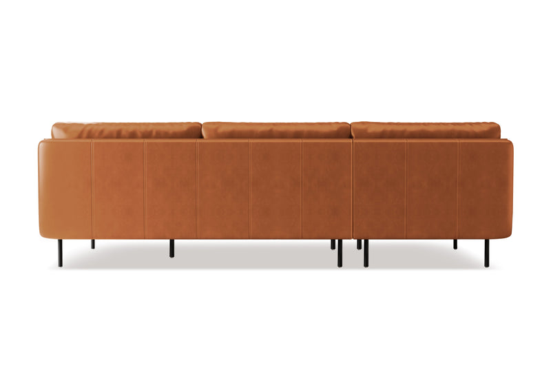 Chloe Top Grain Leather Three Seats Sofa, Cognac