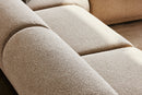 Valencia Christina Boucle Fabric Armless Sofa, Beige