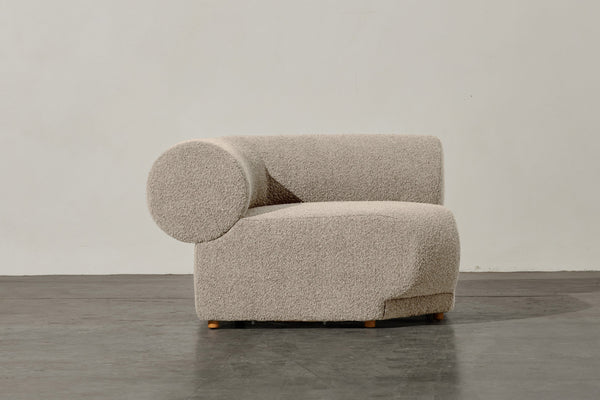 Valencia Christina Boucle Fabric Corner Sofa, Beige