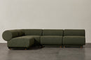 Valencia Christina Boucle Fabric Corner Sofa, Olive Green