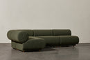 Valencia Christina Boucle Fabric Corner Sofa, Olive Green