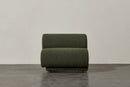Valencia Christina Boucle Fabric Left Arm Sofa, Olive Green