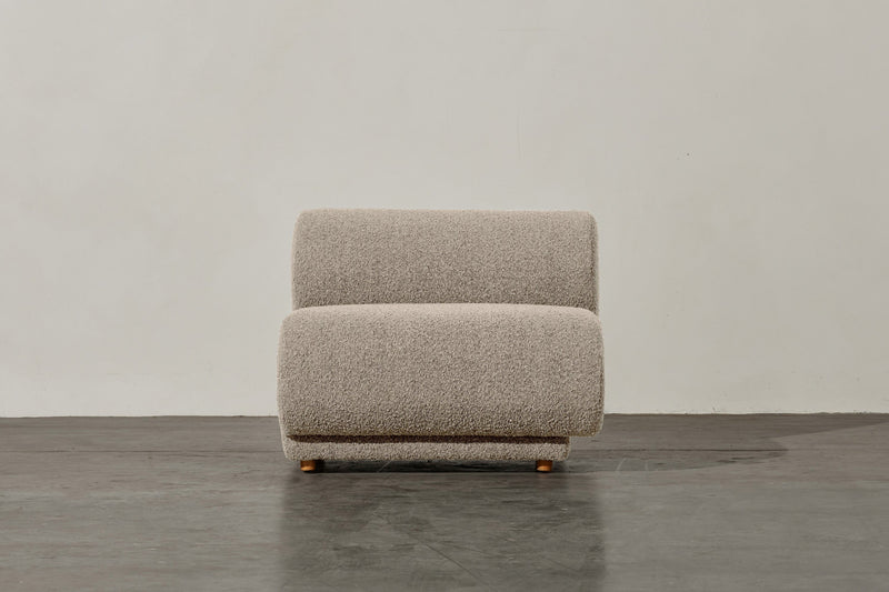 Valencia Christina Boucle Fabric Right Arm Sofa, Beige