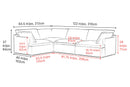 Valencia Isola Cloud Top Grain Leather Theater Lounge Modular Sofa Left Modular, Black Color