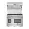 FORNO Package - 48 Inch Dual Fuel Range, Wall Mount Range Hood, Refrigerator, Microwave Drawer, Dishwasher, AP-FFSGS6156-48-8