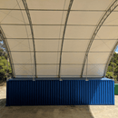 40'x40'x15' Double Truss Shipping Container Canopy Shelter, Outside