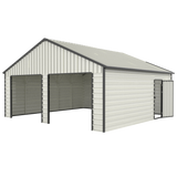 23' x 22' Double Garage Metal Shed with Side Entry Door