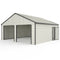 23' x 22' Double Garage Metal Shed with Side Entry Door