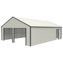 25' x 33' Double Garage Metal Shed with Side Entry Door